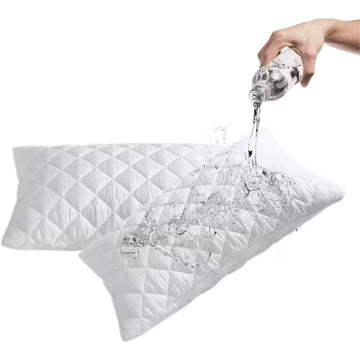 Waterproof Quilted Pillow Protectors 2-Pack – Soft & Breathable 48x74cm