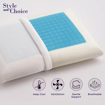 Luxury Cooling Gel Memory Foam Pillow – Firm Neck Support