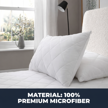 Breathable Quilted Pillow Protectors with Zipper Closure