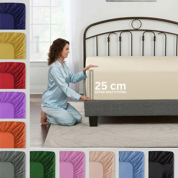 Hotel Quality Microfiber Fitted Sheet Deep Pocket