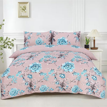 4-Piece Reversible Printed Duvet Cover Set