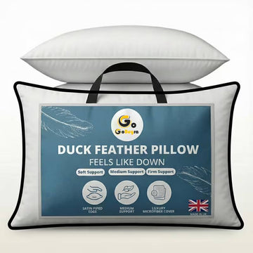 Luxury Duck Feather Pillows for Side Back Sleepers