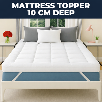 10cm Thick Microfiber Mattress Topper